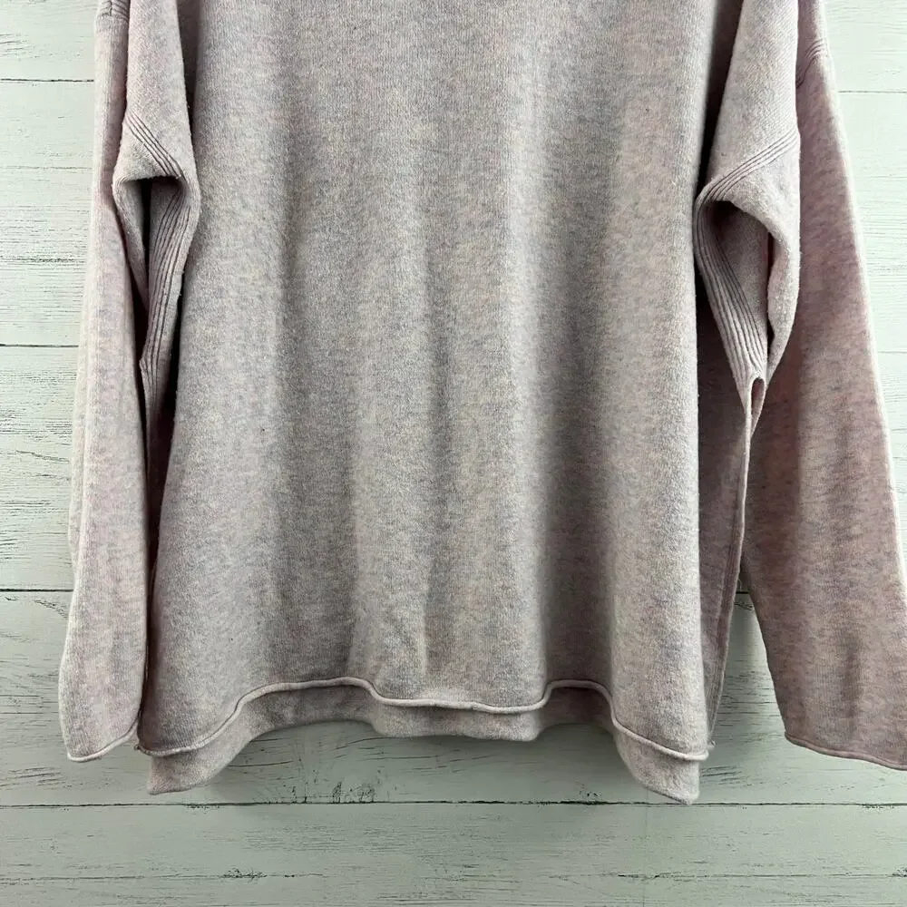 French Connection Pink Purple Mock Neck Long Sleeve‎ Wool Blend Sweater Size L